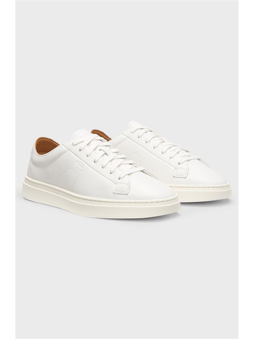 Sneakers low-top in pelle martellata con logo goffrato BOSS | KIERAN_TENN100-50557866